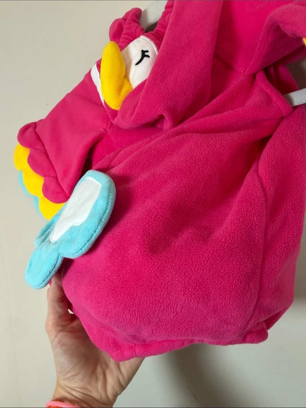 Baby Girl Hot Pink Bubble Parrot Hoodie Halloween Costume. Size 6-9 months - Picture 7 of 7
